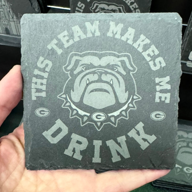 UGA Slate Coasters