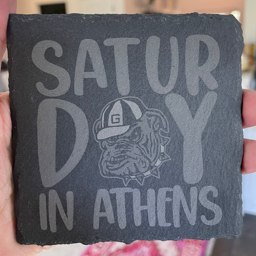 UGA Slate Coasters