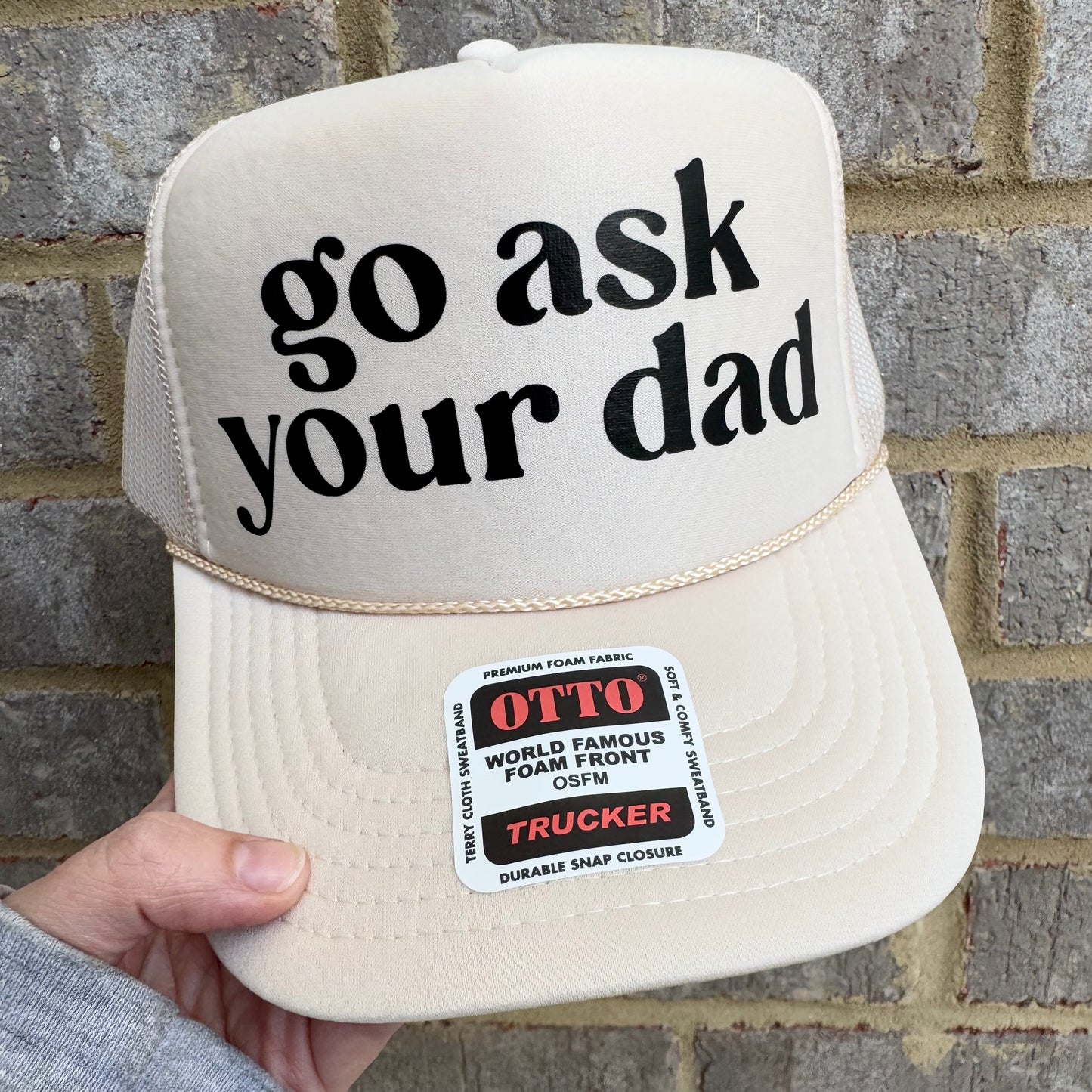 Go Ask Your Dad Hat – Funny Trucker Hat for Tired Moms Everywhere