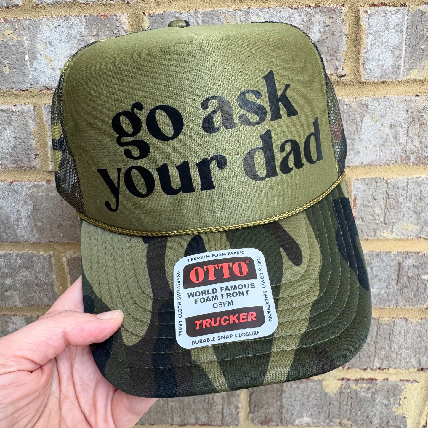 Go Ask Your Dad Hat – Funny Trucker Hat for Tired Moms Everywhere