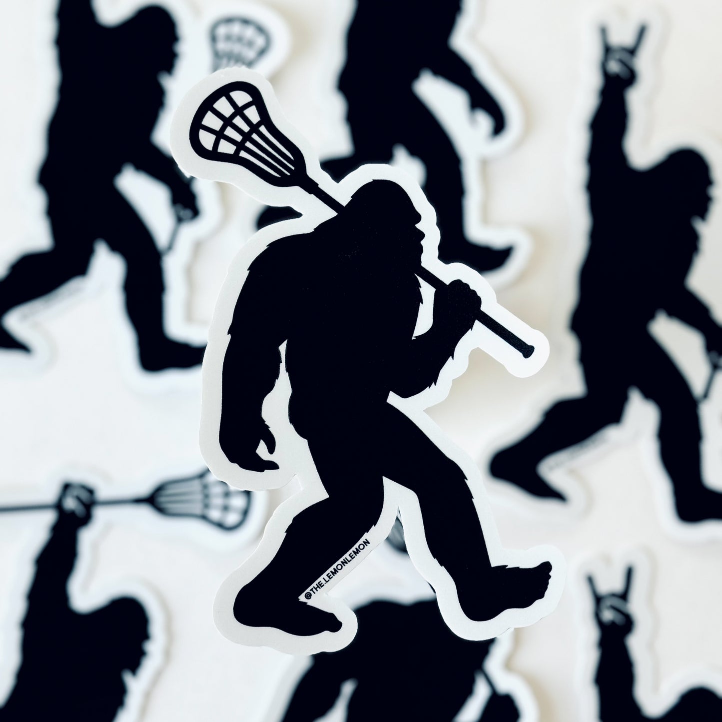 Sasquatch Lacrosse Sticker | LAX | Sports Decal | Yeti Big Foot / Bigfoot | Window | Tumbler | Water Bottle Stickers | Stick | Funny Squatch