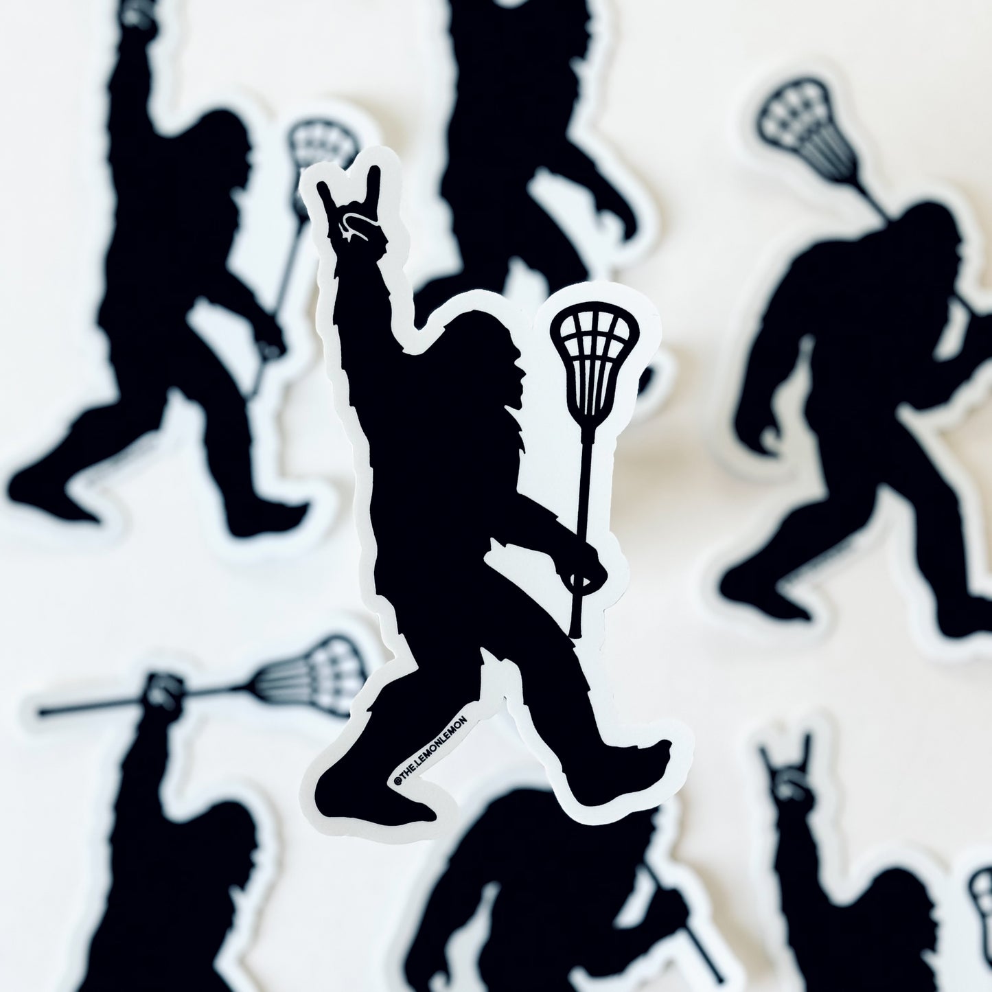 Sasquatch Lacrosse Sticker | LAX | Sports Decal | Yeti Big Foot / Bigfoot | Window | Tumbler | Water Bottle Stickers | Stick | Funny Squatch