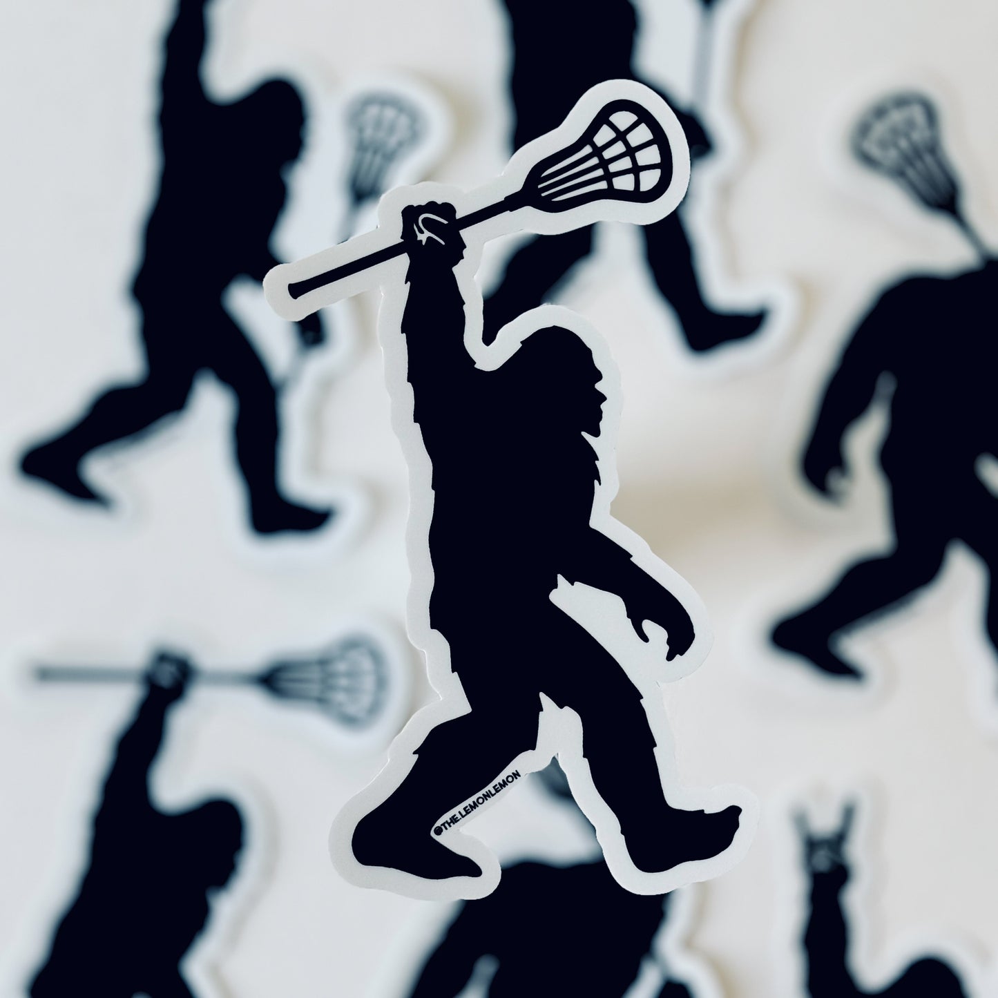 Sasquatch Lacrosse Sticker | LAX | Sports Decal | Yeti Big Foot / Bigfoot | Window | Tumbler | Water Bottle Stickers | Stick | Funny Squatch