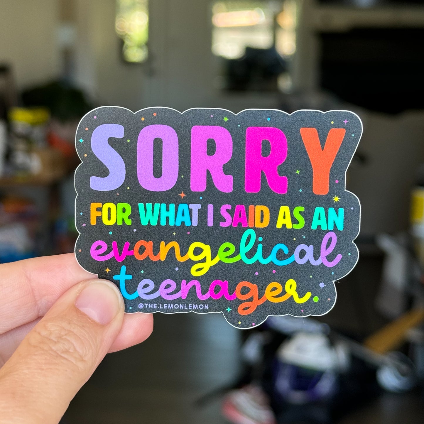 Sorry For What I Said As An Evangelical / Teenager Sticker • Exvangelical • Deconstruction • Church Hurt • Theology Decal • Christian Vinyl