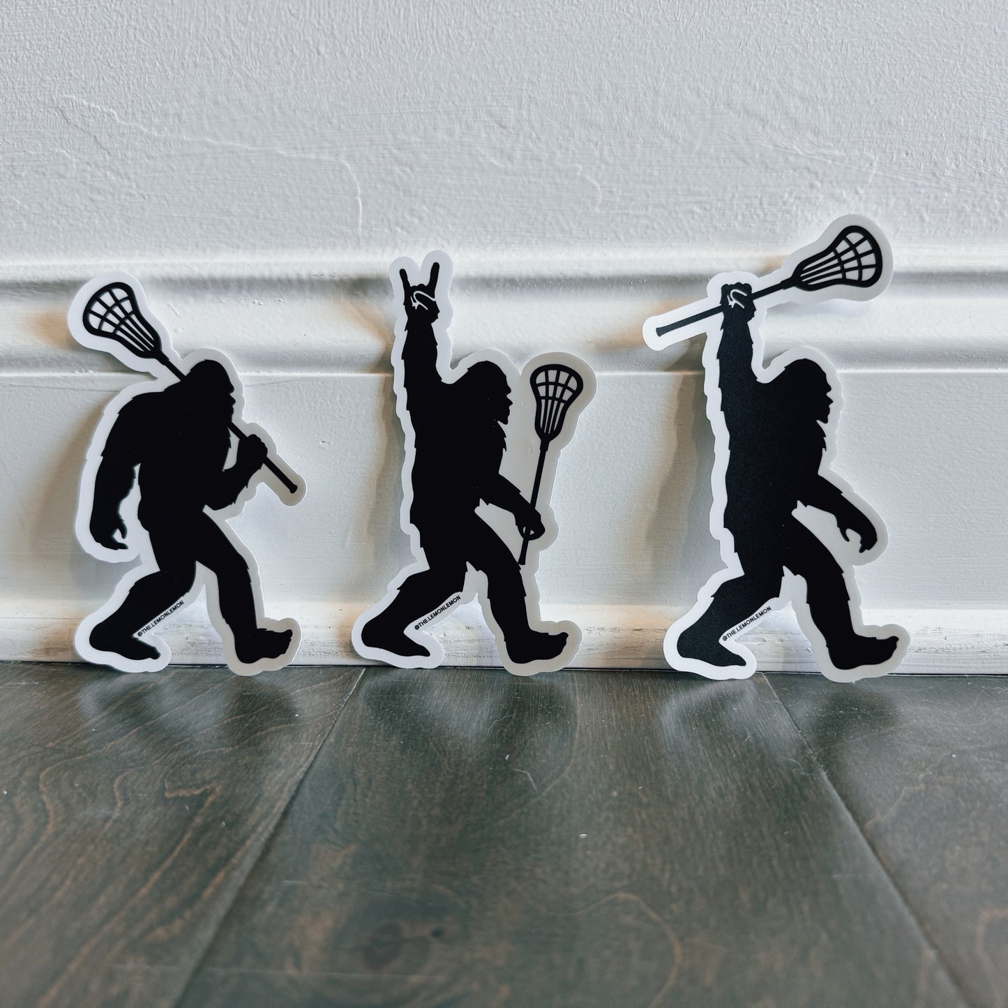 Sasquatch Lacrosse Sticker | LAX | Sports Decal | Yeti Big Foot / Bigfoot | Window | Tumbler | Water Bottle Stickers | Stick | Funny Squatch