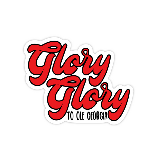 Glory Glory to Ole Georgia Vinyl Sticker