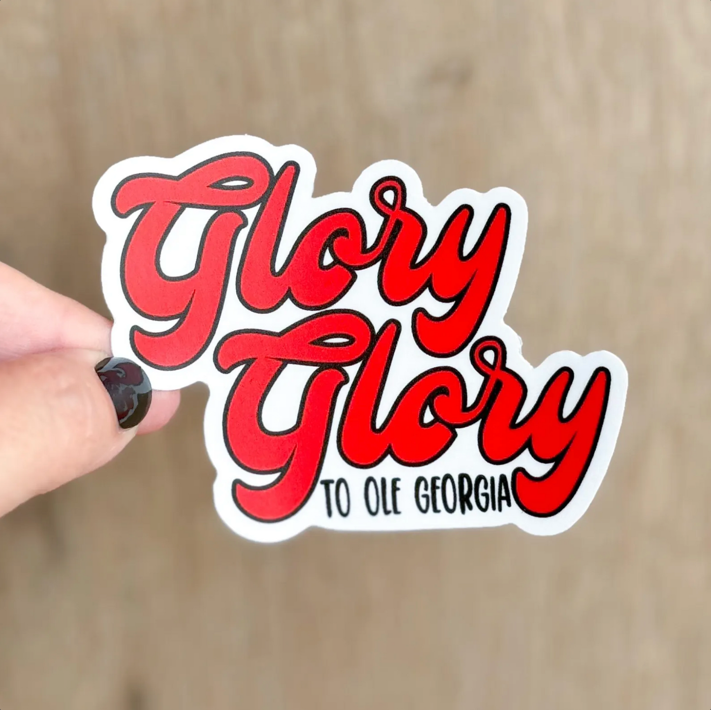 Glory Glory to Ole Georgia Vinyl Sticker