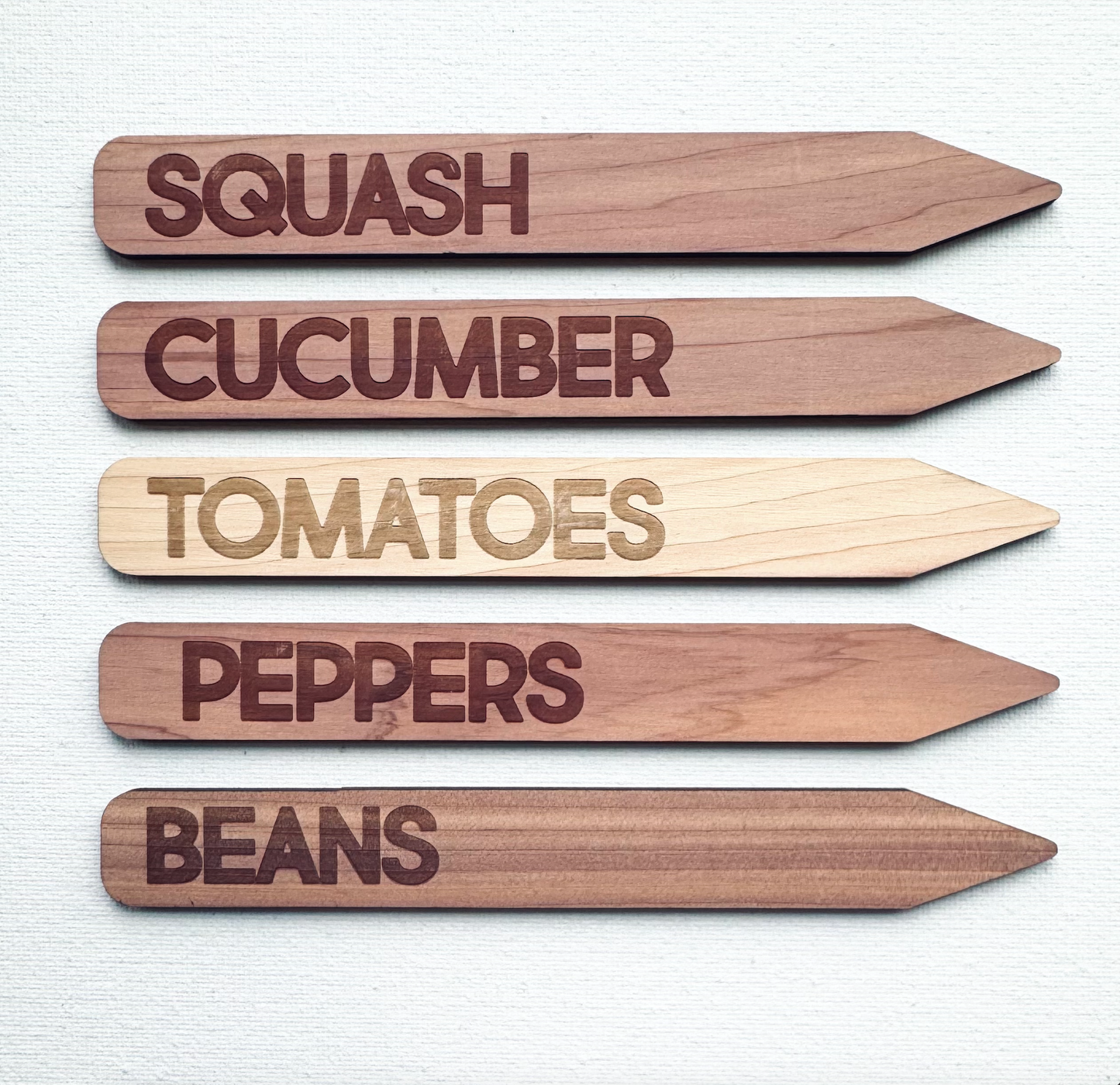 Cedar Wood Garden Markers • Engraved Plant Marker • Herb & Vegetable Labels