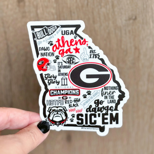 State of Georgia Collage Sticker