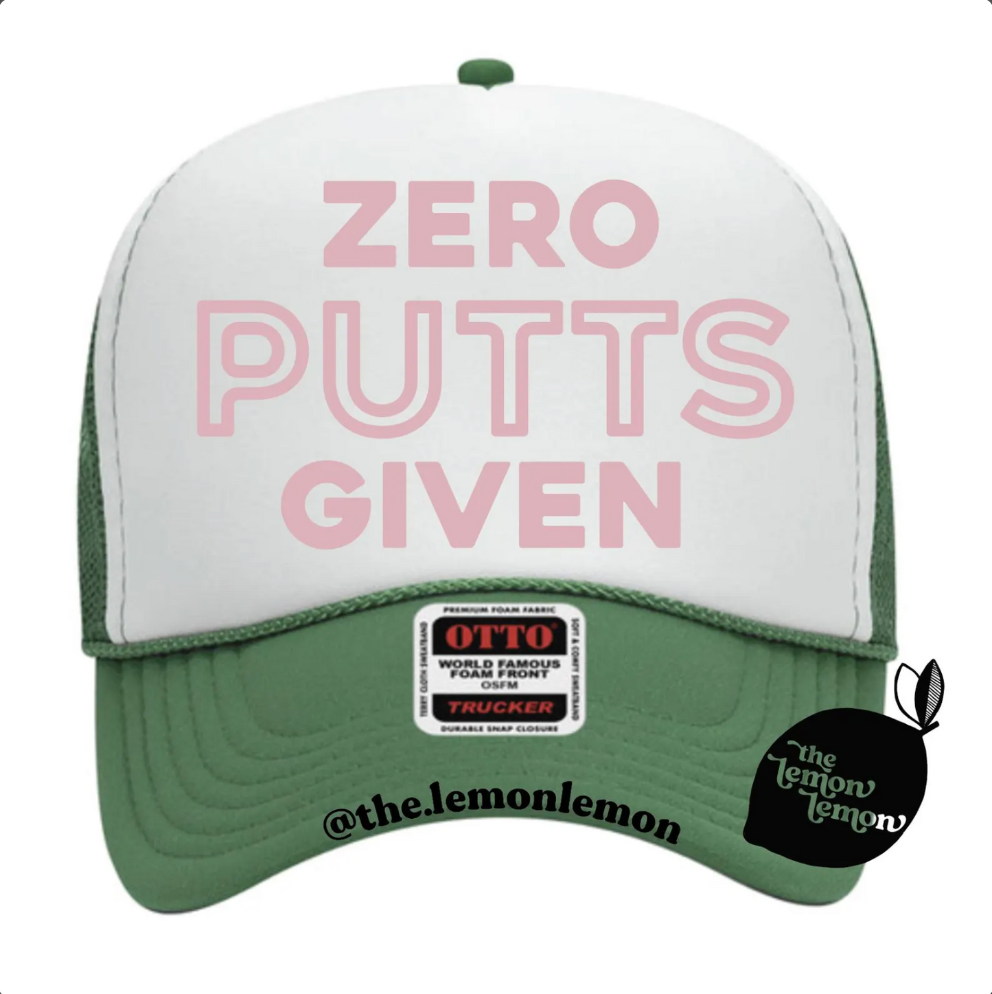 Zero Putts Given - Trucker Hat – Funny Golf Hat, Retro Snapback, Cheeky Golfer Gift, Millennial Golf Pun Hat, Gal Girl Golfing Present