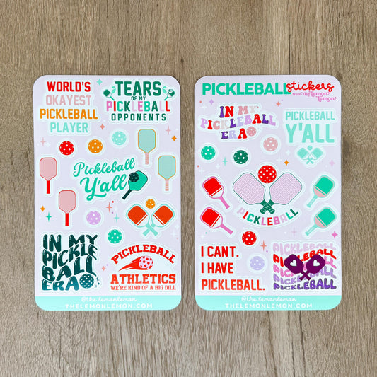 Pickleball Sticker Sheets - STICKERS