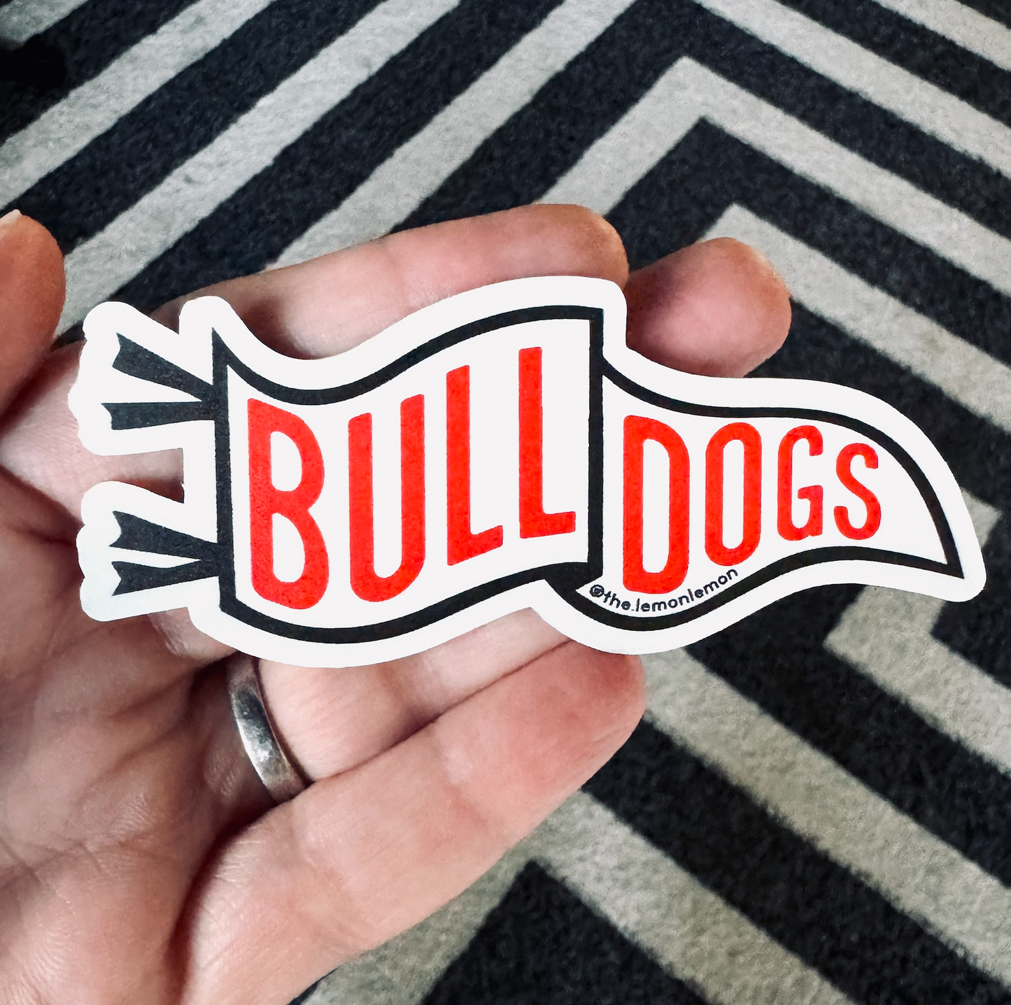 UGA Bulldogs Pennant Vinyl Sticker | "Bulldogs" Georgia Fan Decal | Durable, Waterproof Sports Decor