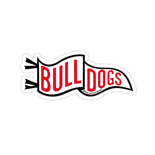 UGA Bulldogs Pennant Vinyl Sticker | "Bulldogs" Georgia Fan Decal | Durable, Waterproof Sports Decor