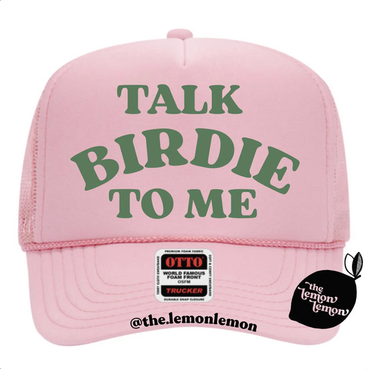 Talk Birdie To Me - Trucker Hat – Funny Golf Hat, Retro Snapback, Cheeky Golfer Gift, Millennial Golf Pun Hat, Gal Girl Golfing Present