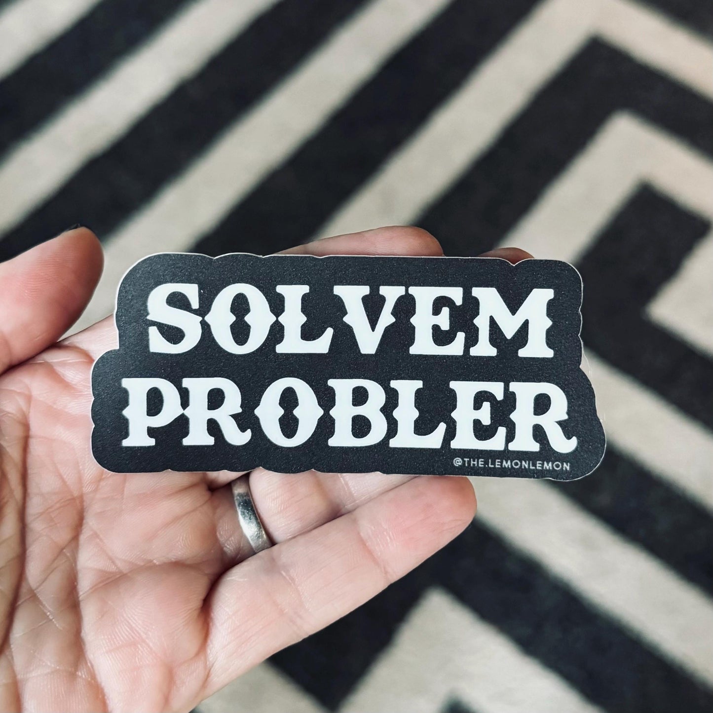 Solvem Probler (B/W) - STICKER